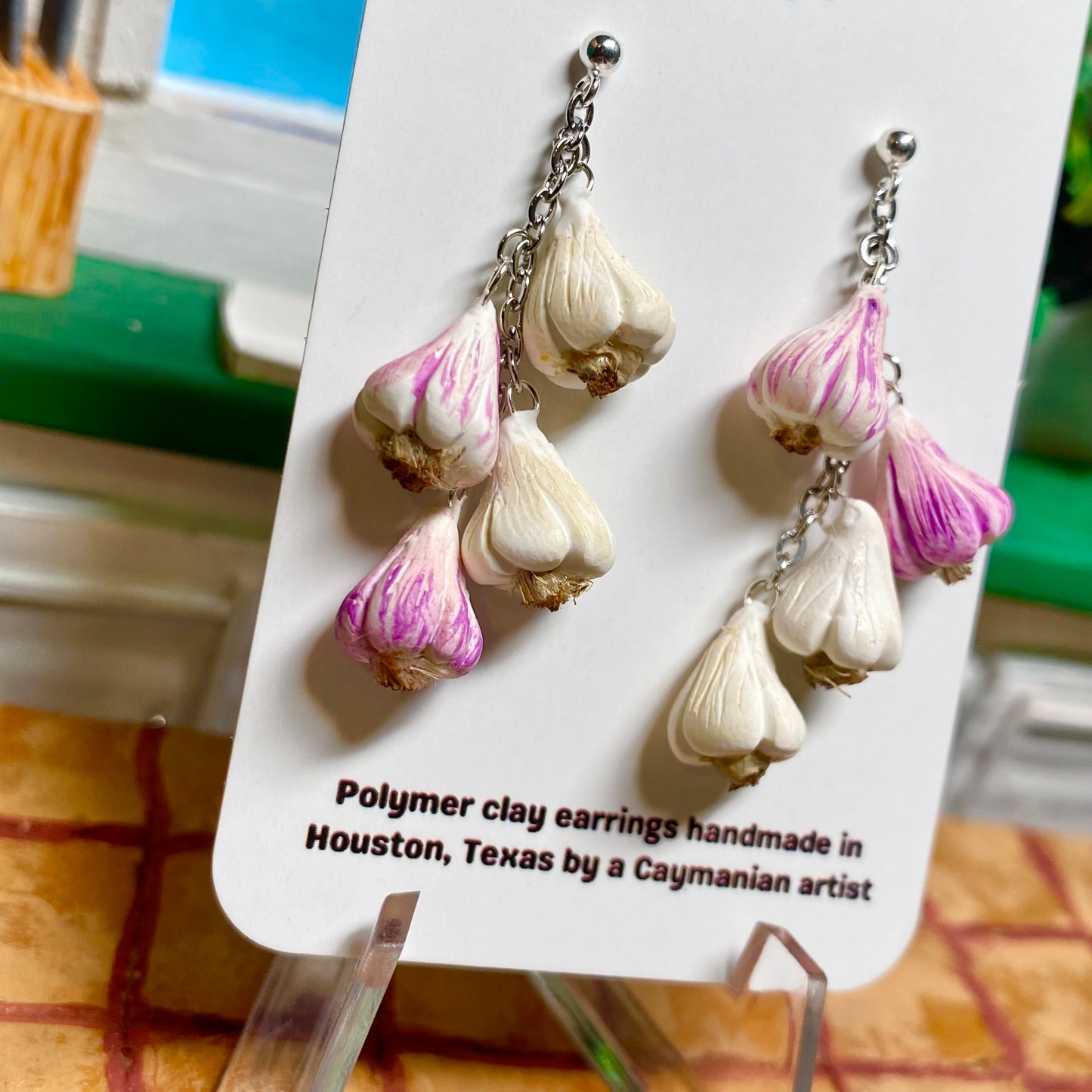 Garlic Bundle Post-Dangle Earrings