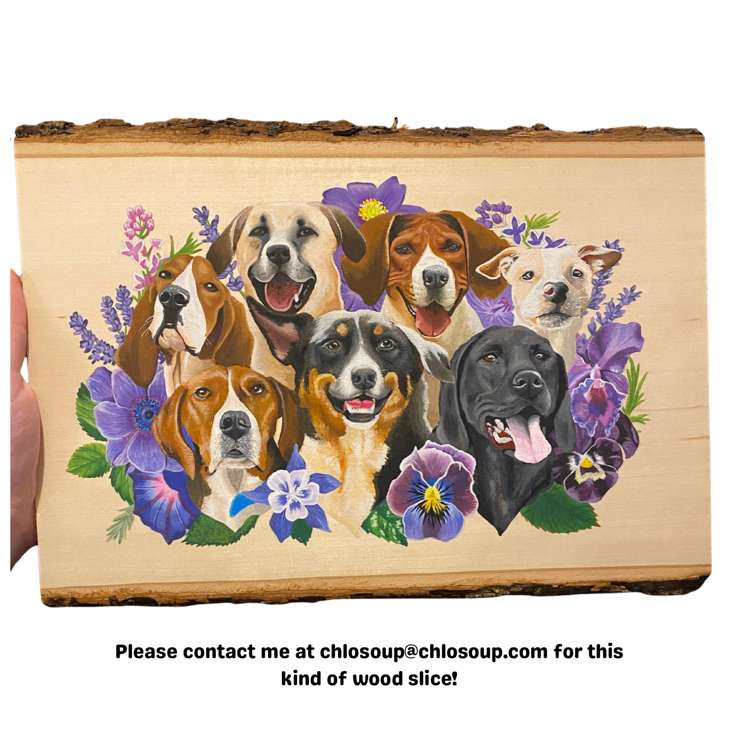 Custom Portrait - Wood Slice