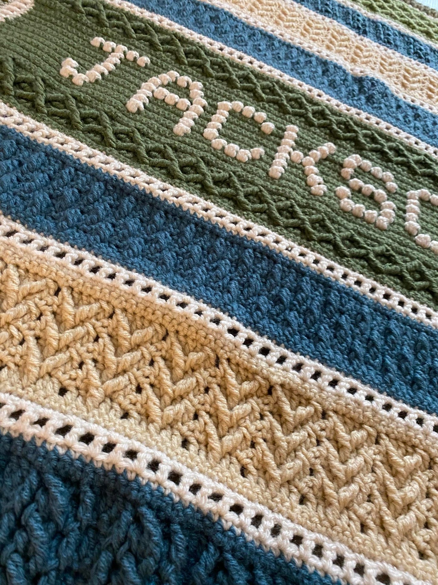 Custom Crochet Baby Name Blanket