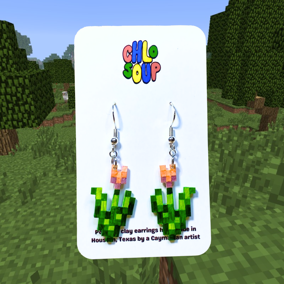 Pink Tulip Earrings