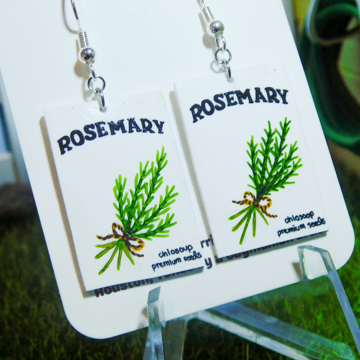 Rosemary Seed Packet Earrings