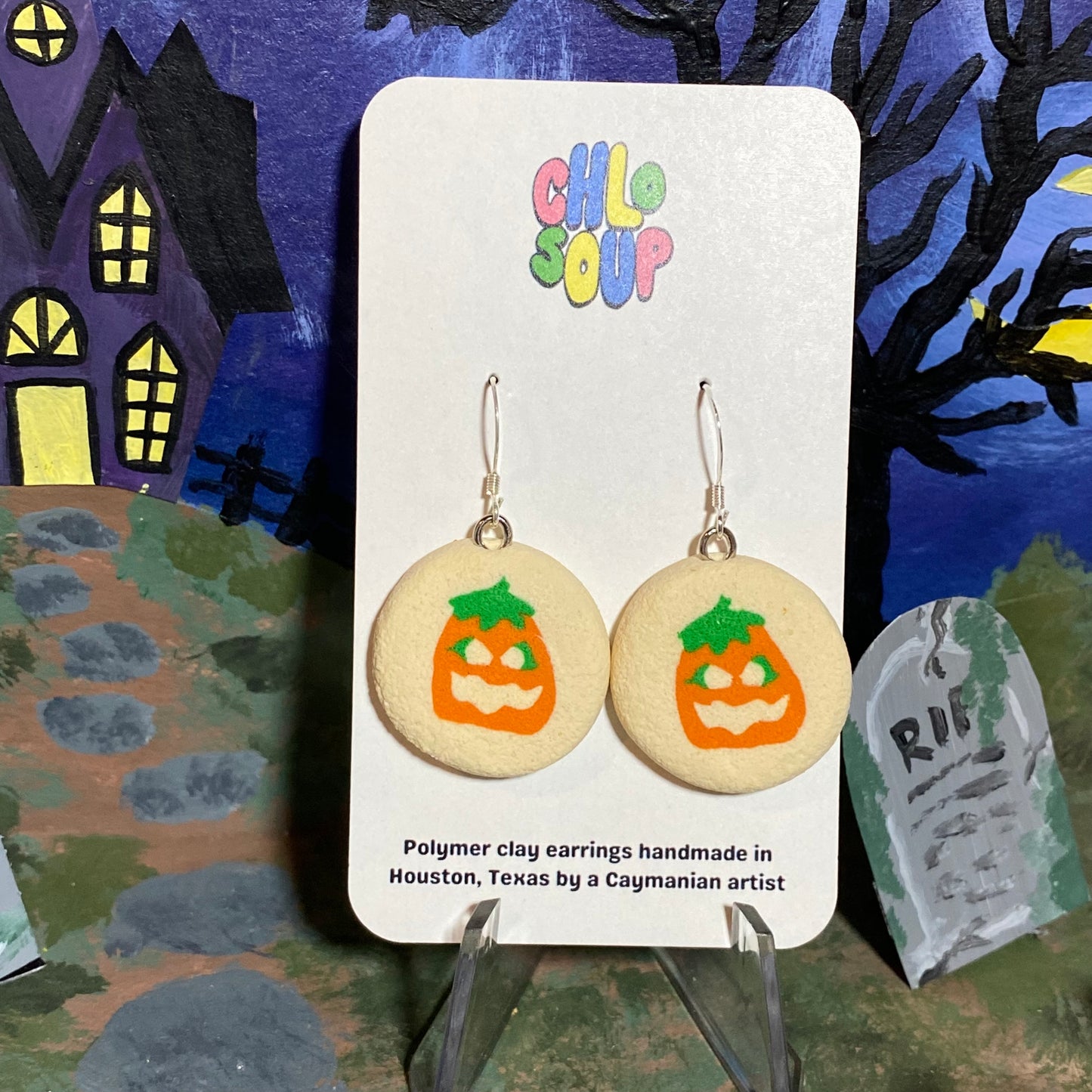 JUMBO SIZE Pillsbury Inspired Pumpkin Sugar Cookie Earrings