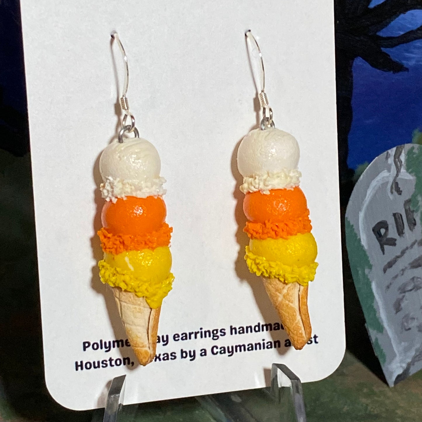 Mini Candy Cone Ice Cream Earrings