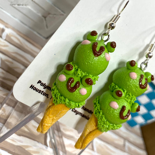 Froggie Ice Cream Earrings