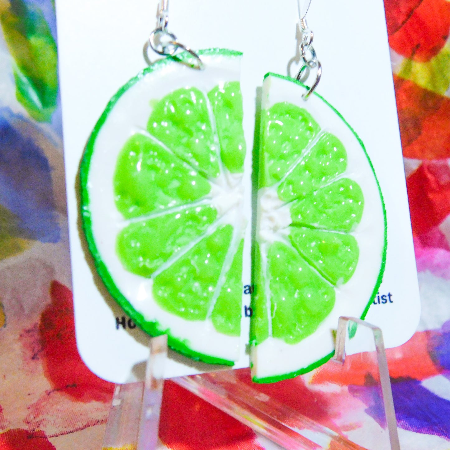 Lime Half Slice Earrings