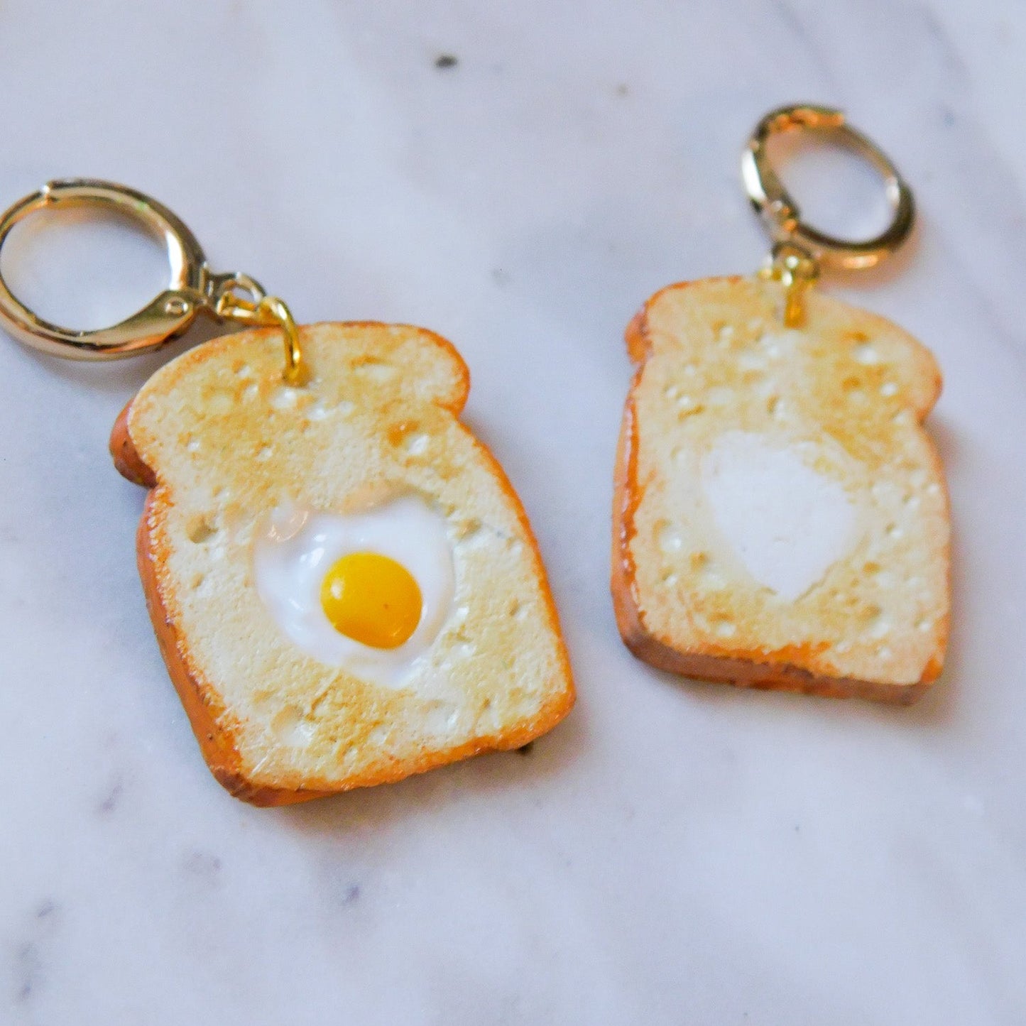 Heart Eggy Toast Earrings