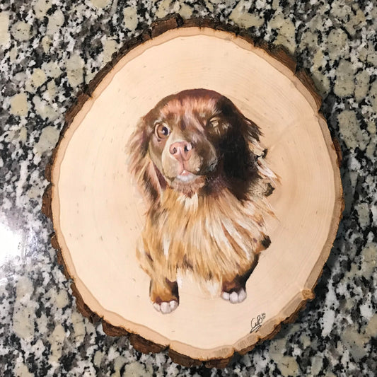 Custom Portrait - Wood Slice