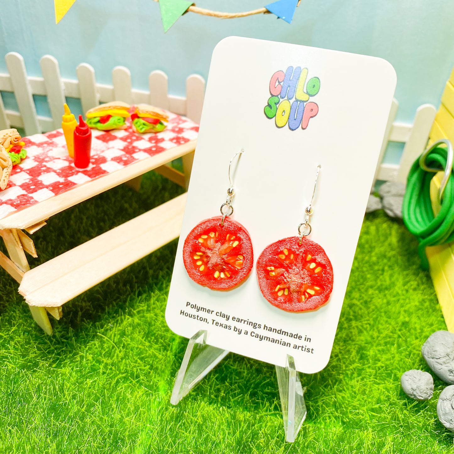 Mini Tomato Slice Earrings