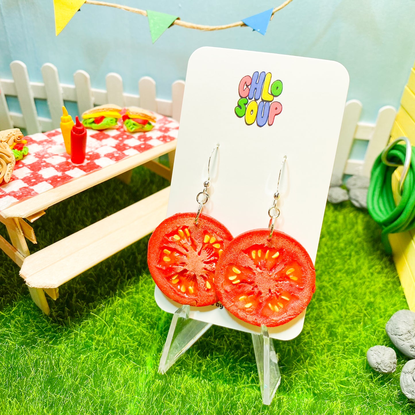 Tomato Slice Earrings