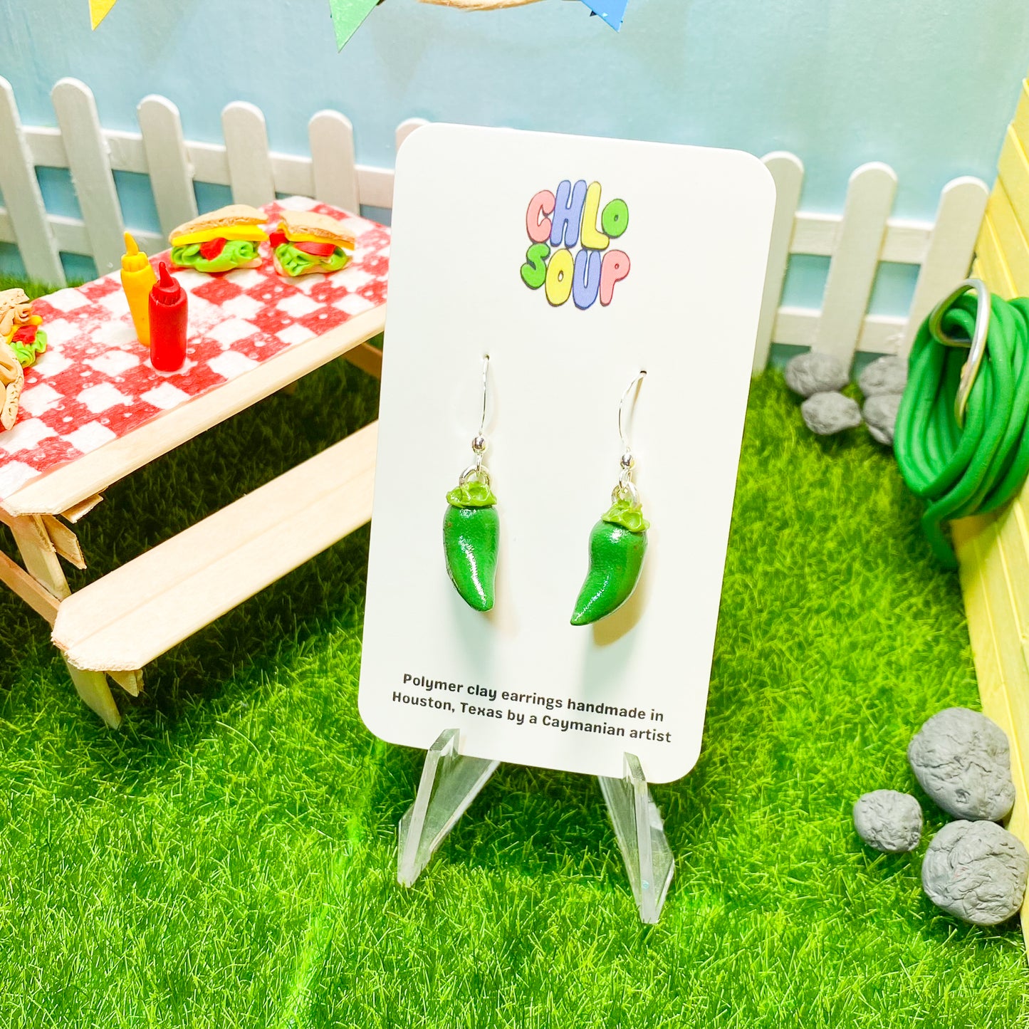 Mini Jalapeño Earrings