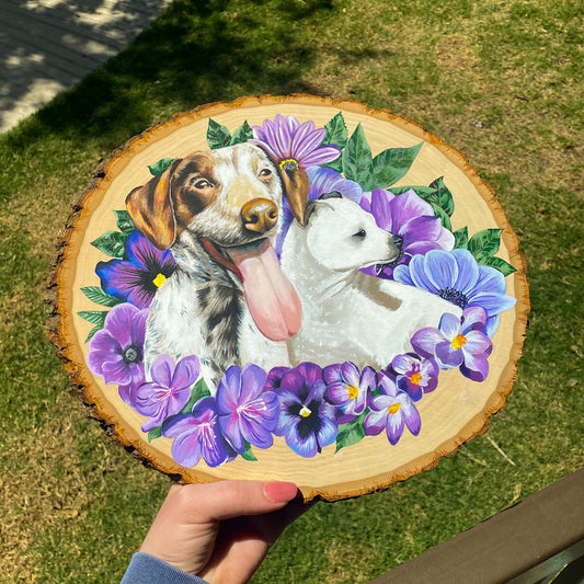 Custom Portrait - Wood Slice