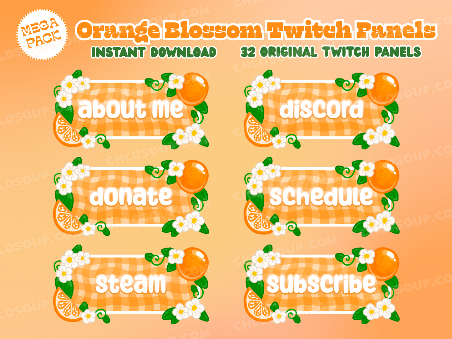 Orange Blossom Twitch Panels