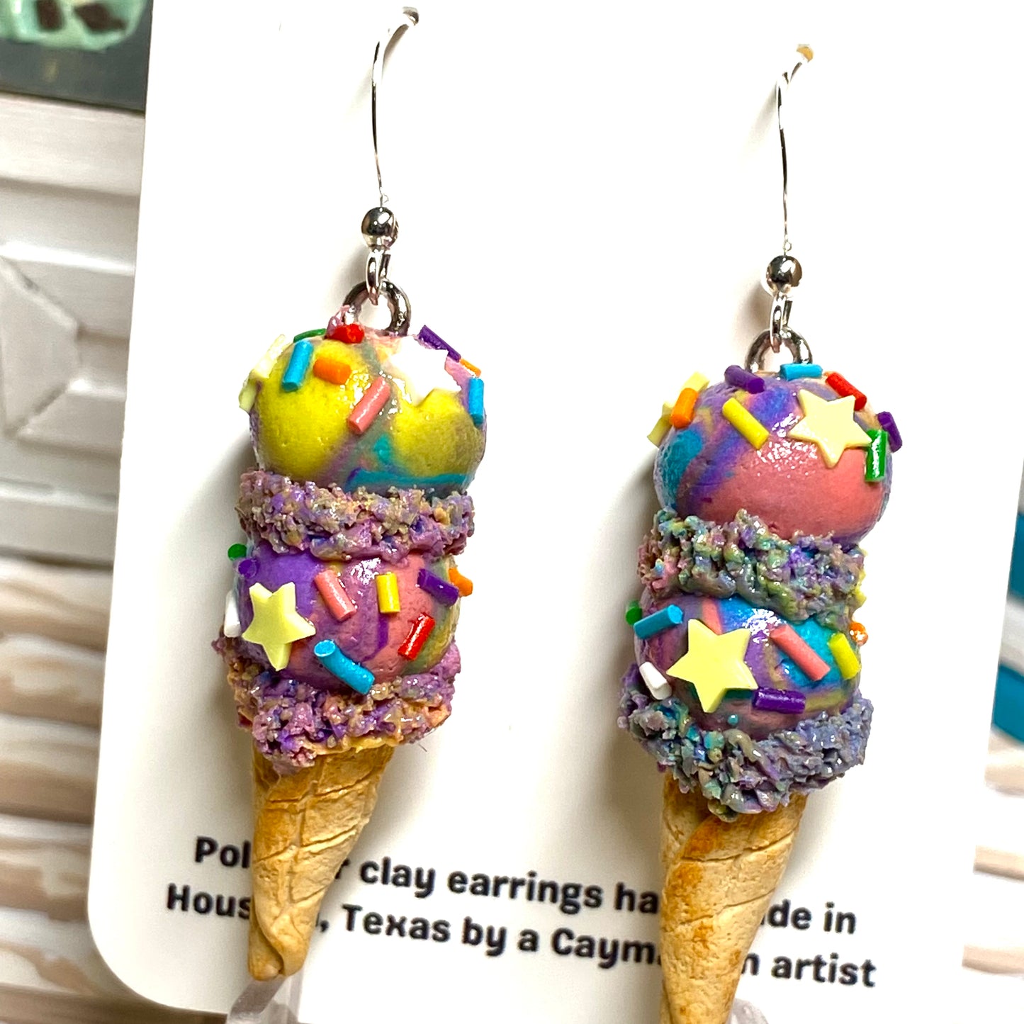 Unicorn Ice Cream Earrings