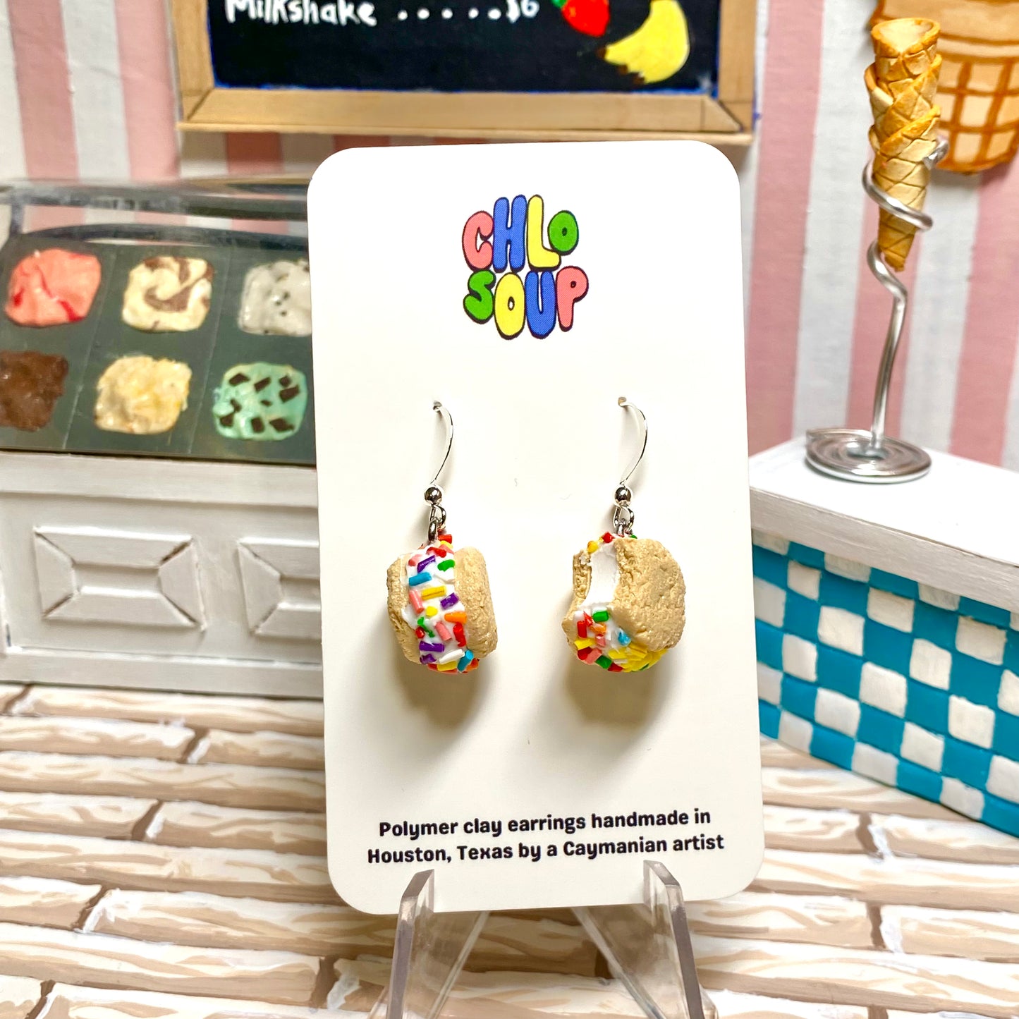 Birthday Cake Chipwich Earrings