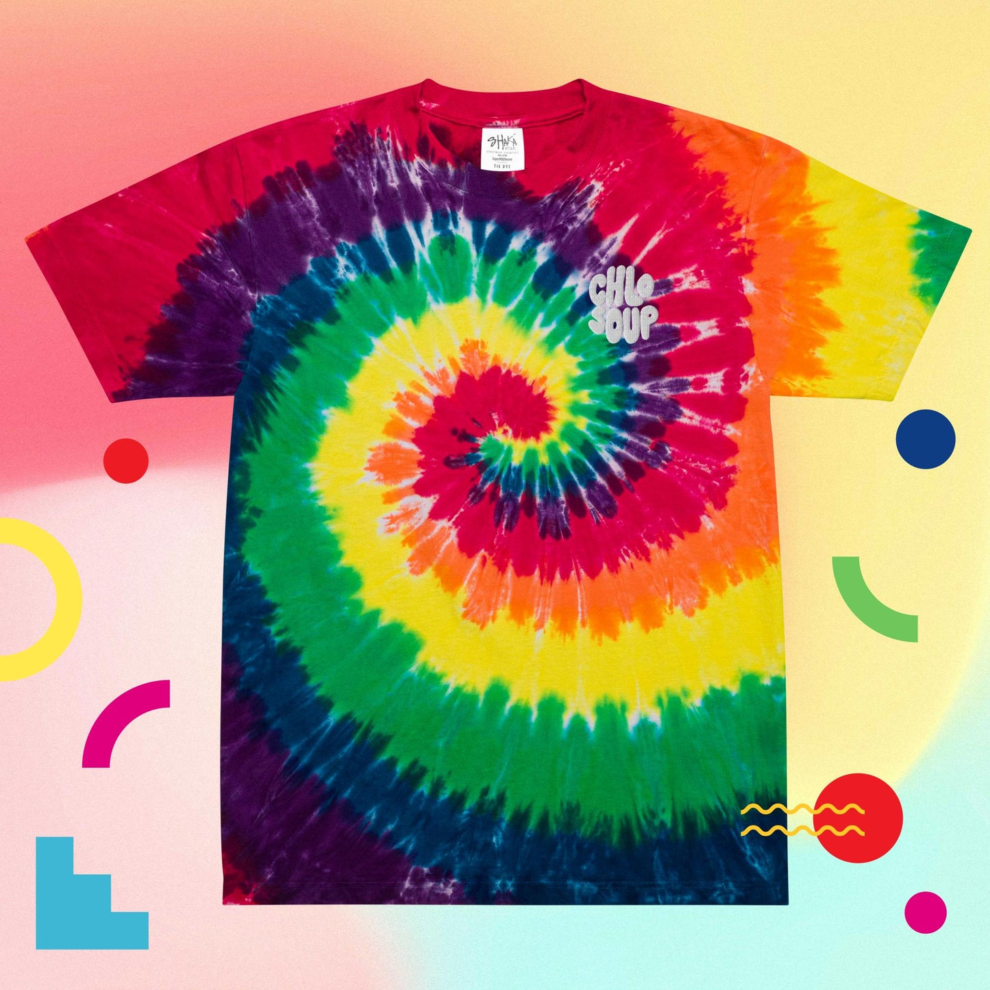 Embroidered Chlosoup Oversized Tie-Dye Tee