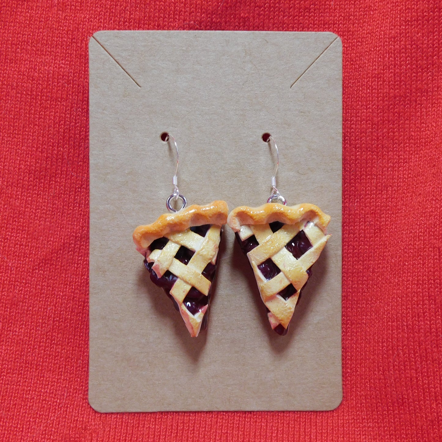 Blueberry Pie Slice Earrings