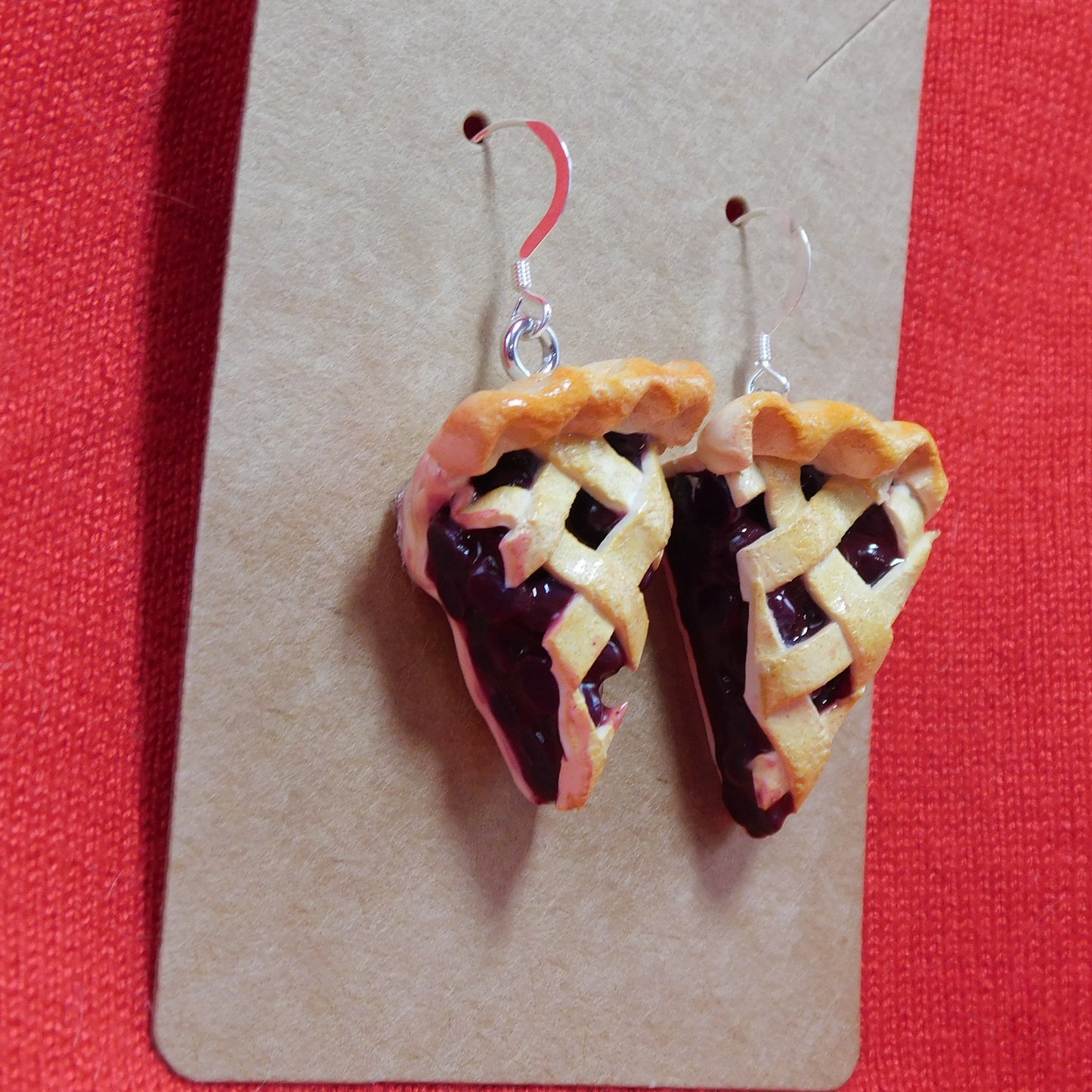 Blueberry Pie Slice Earrings
