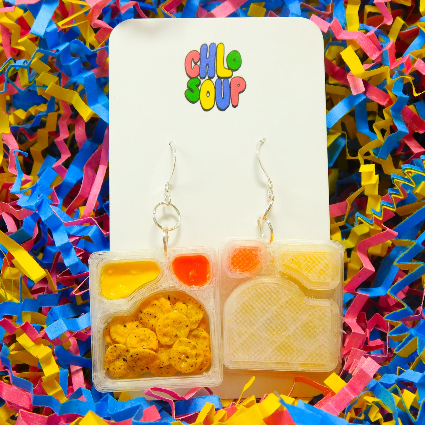 Nacho Lunchable Tray Earrings