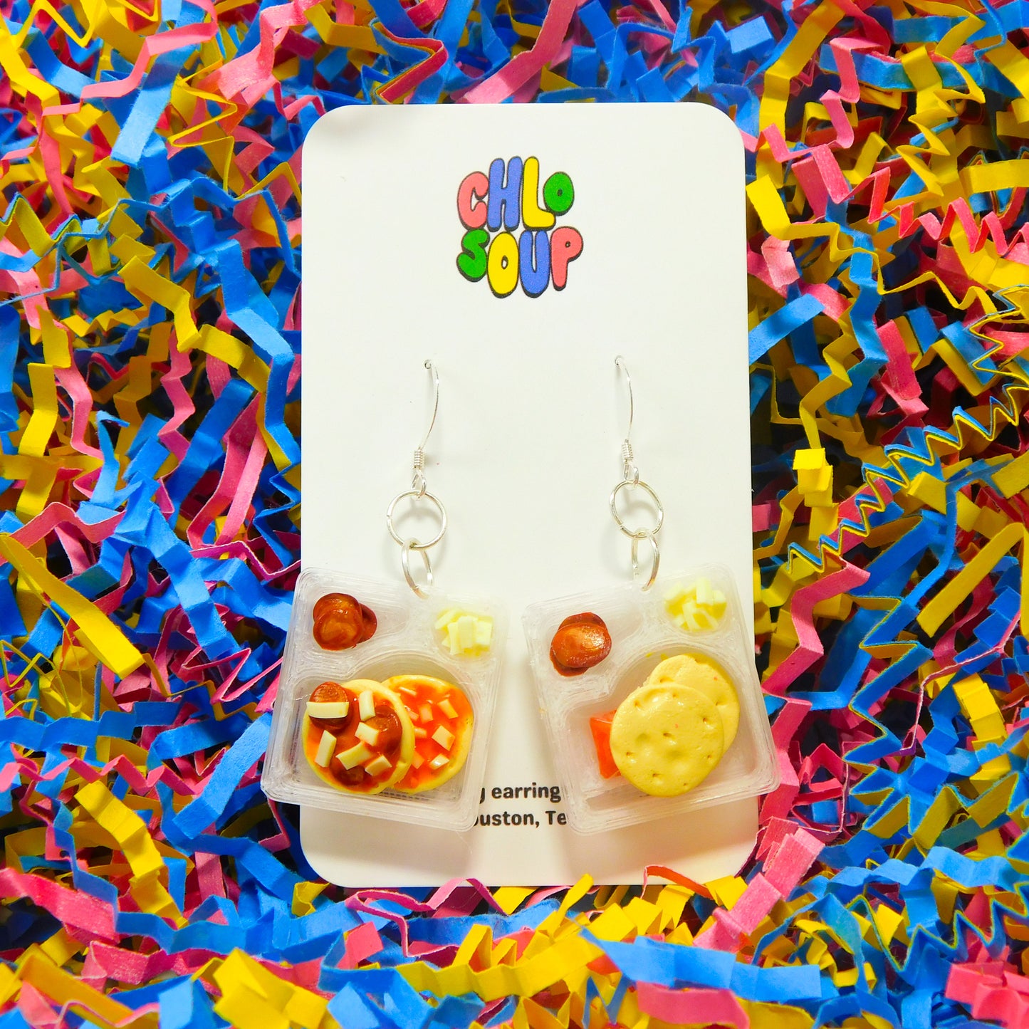 Pizza Lunchable Tray Earrings