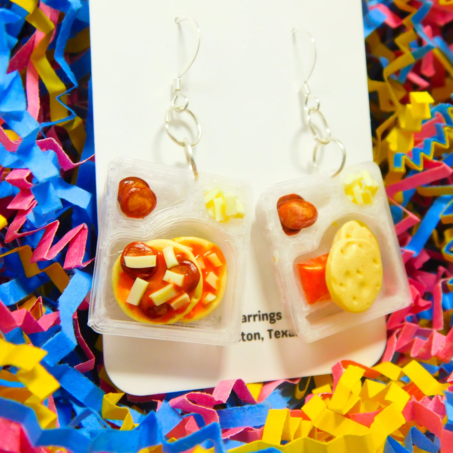 Pizza Lunchable Tray Earrings