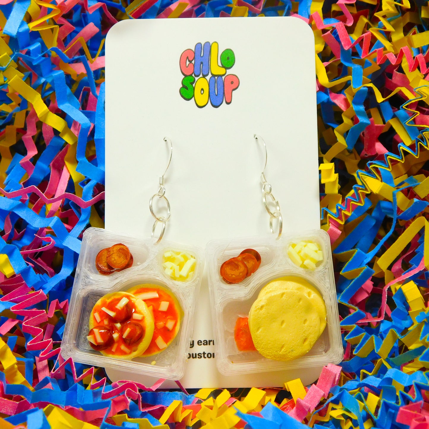 Pizza Lunchable Tray Earrings