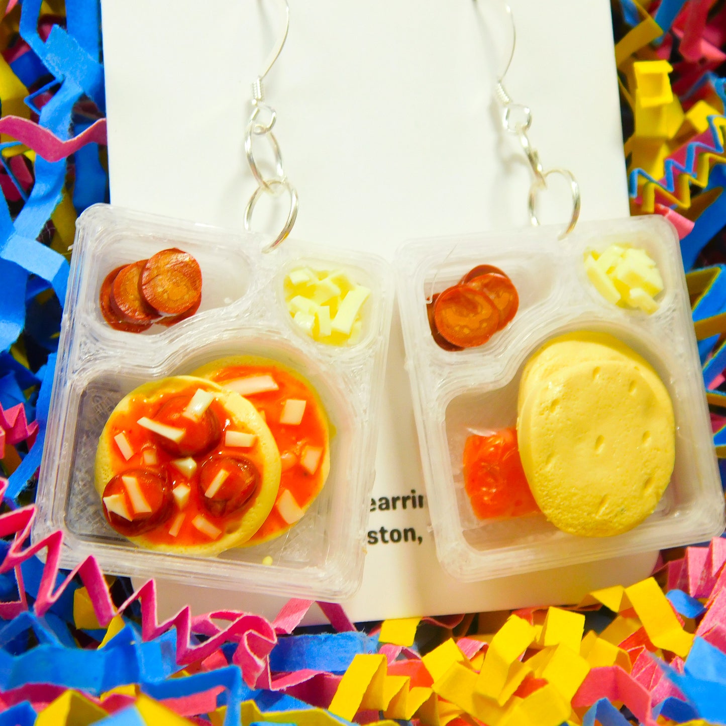 Pizza Lunchable Tray Earrings