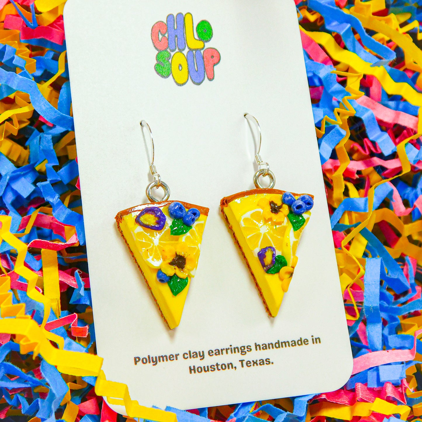 Lemon and Blueberry Tart Earrings