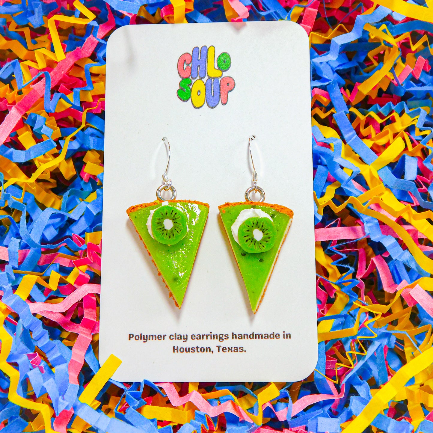 Kiwi Layer Cheesecake Earrings