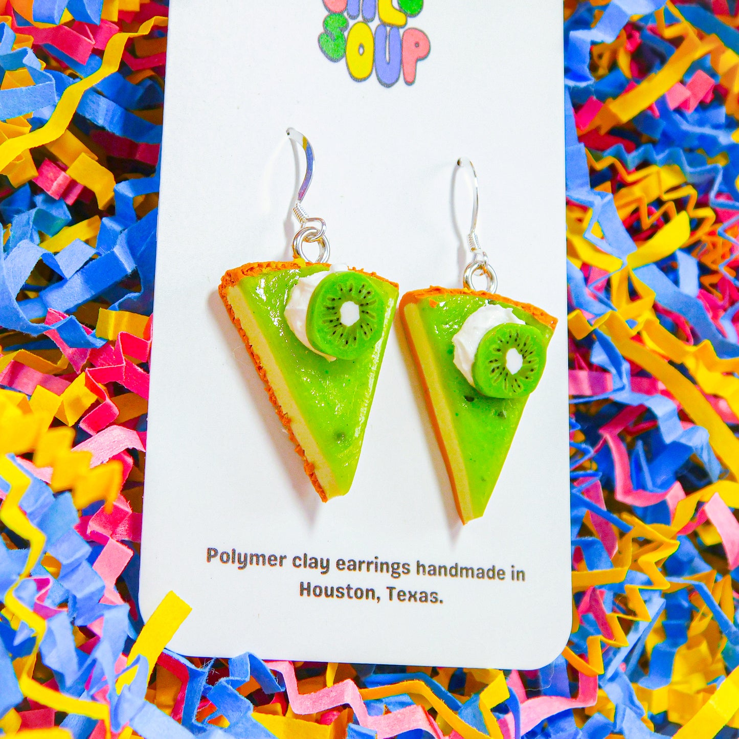 Kiwi Layer Cheesecake Earrings