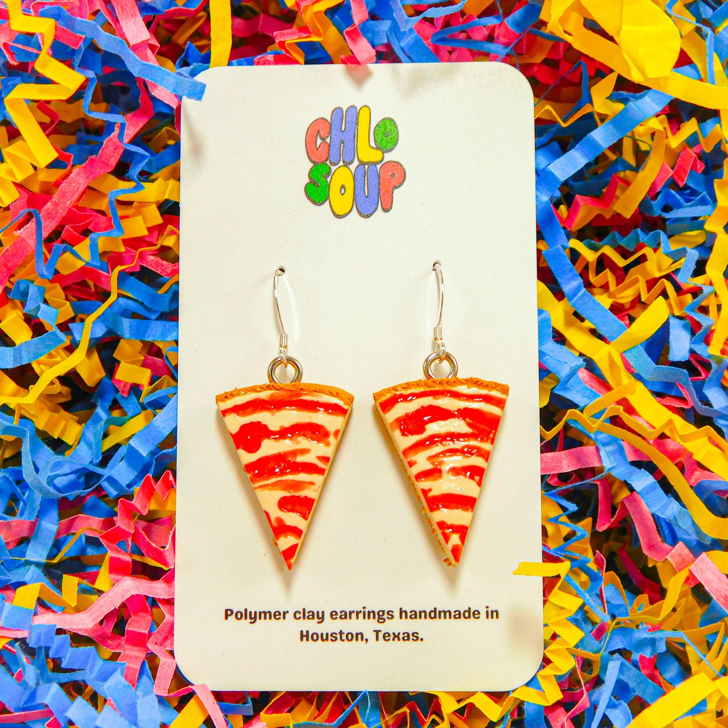 Strawberry Swirl Cheesecake Earrings
