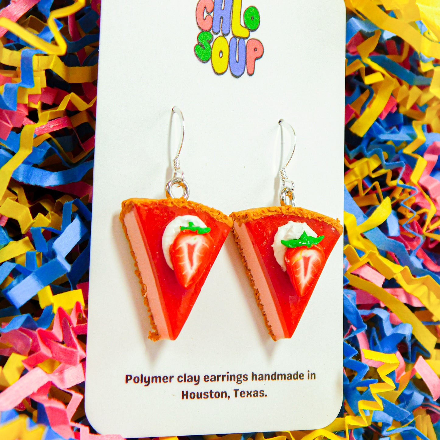 Strawberry Layer Cheesecake Earrings