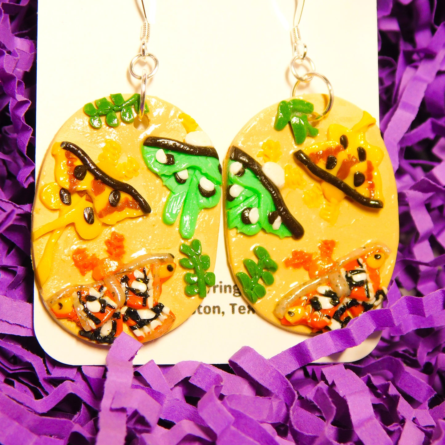 Moth Slab Earrings