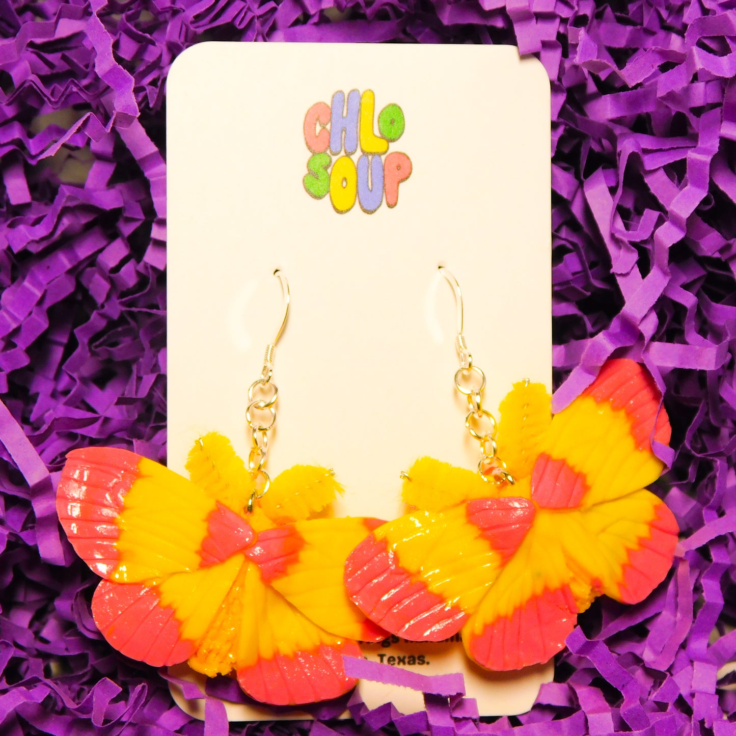 Rosy Maple Moth Earrings
