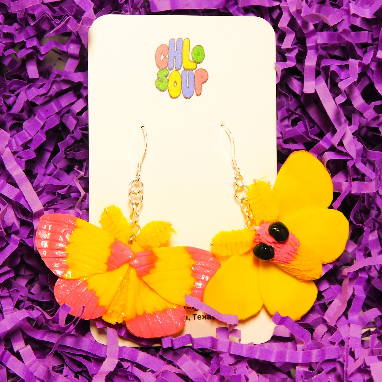 Rosy Maple Moth Earrings