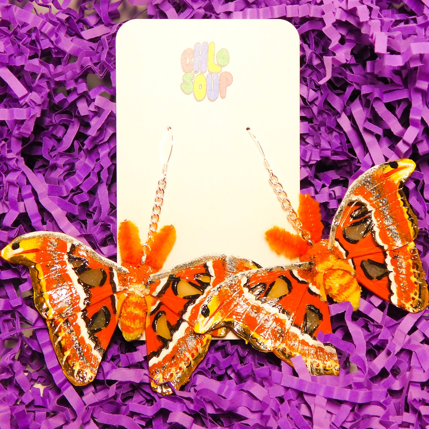Atlas Moth Earrings