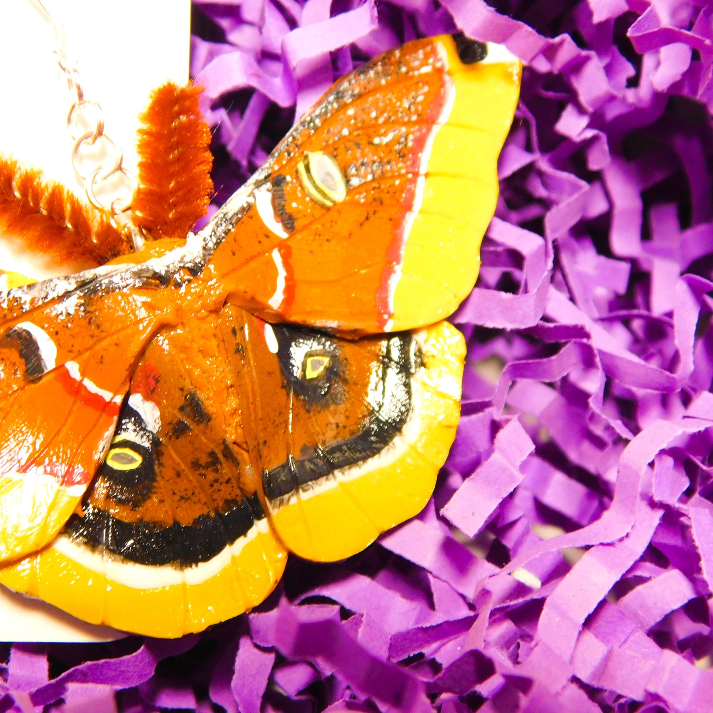 Polyphemus Moth Earrings
