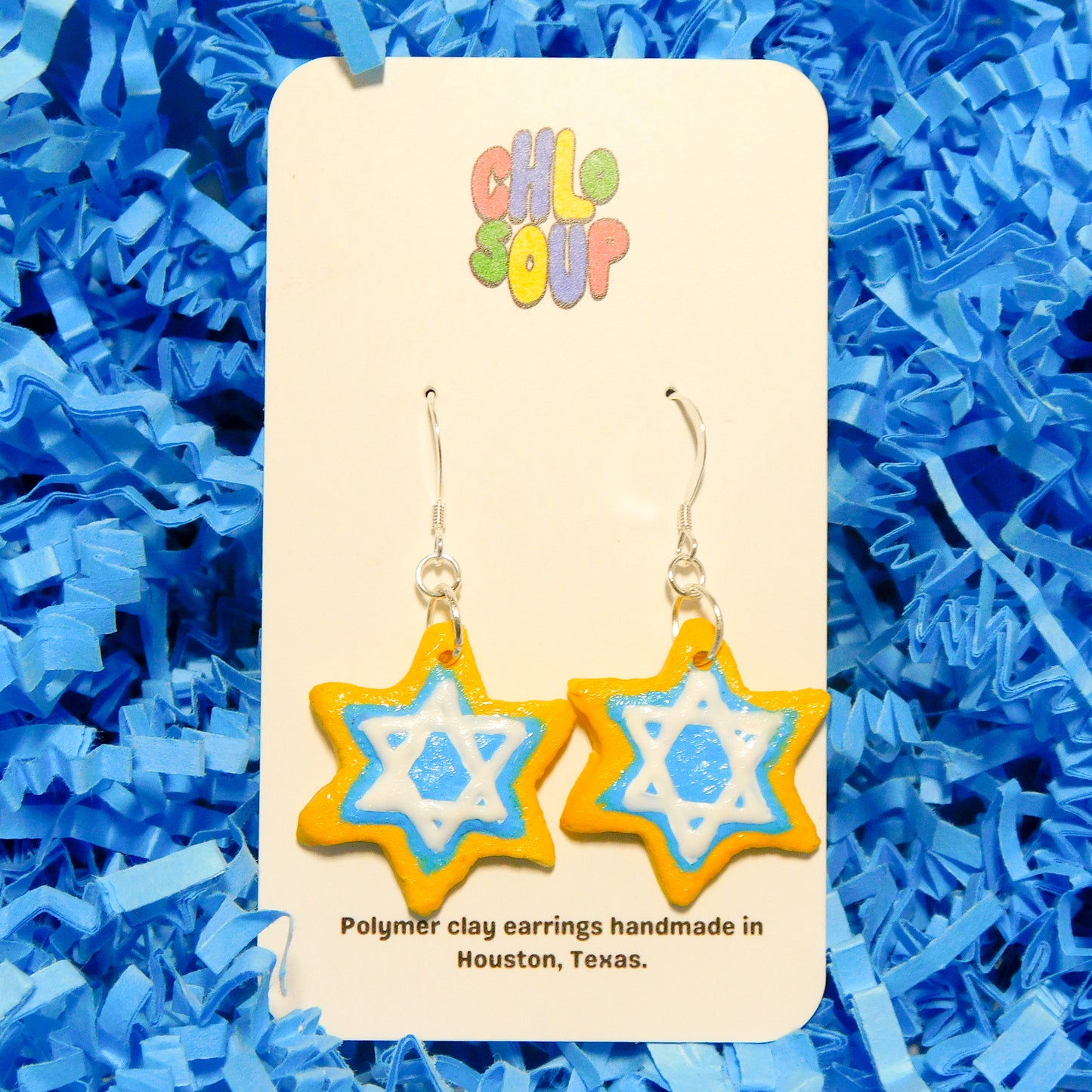 Star of David Sugar Cookie Earrings