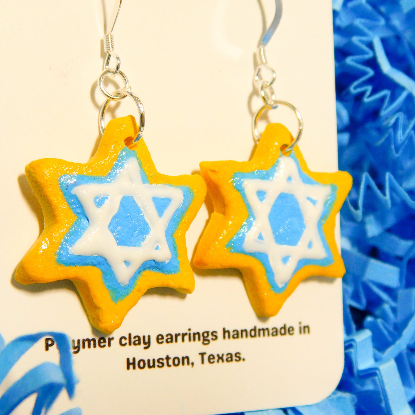 Star of David Sugar Cookie Earrings