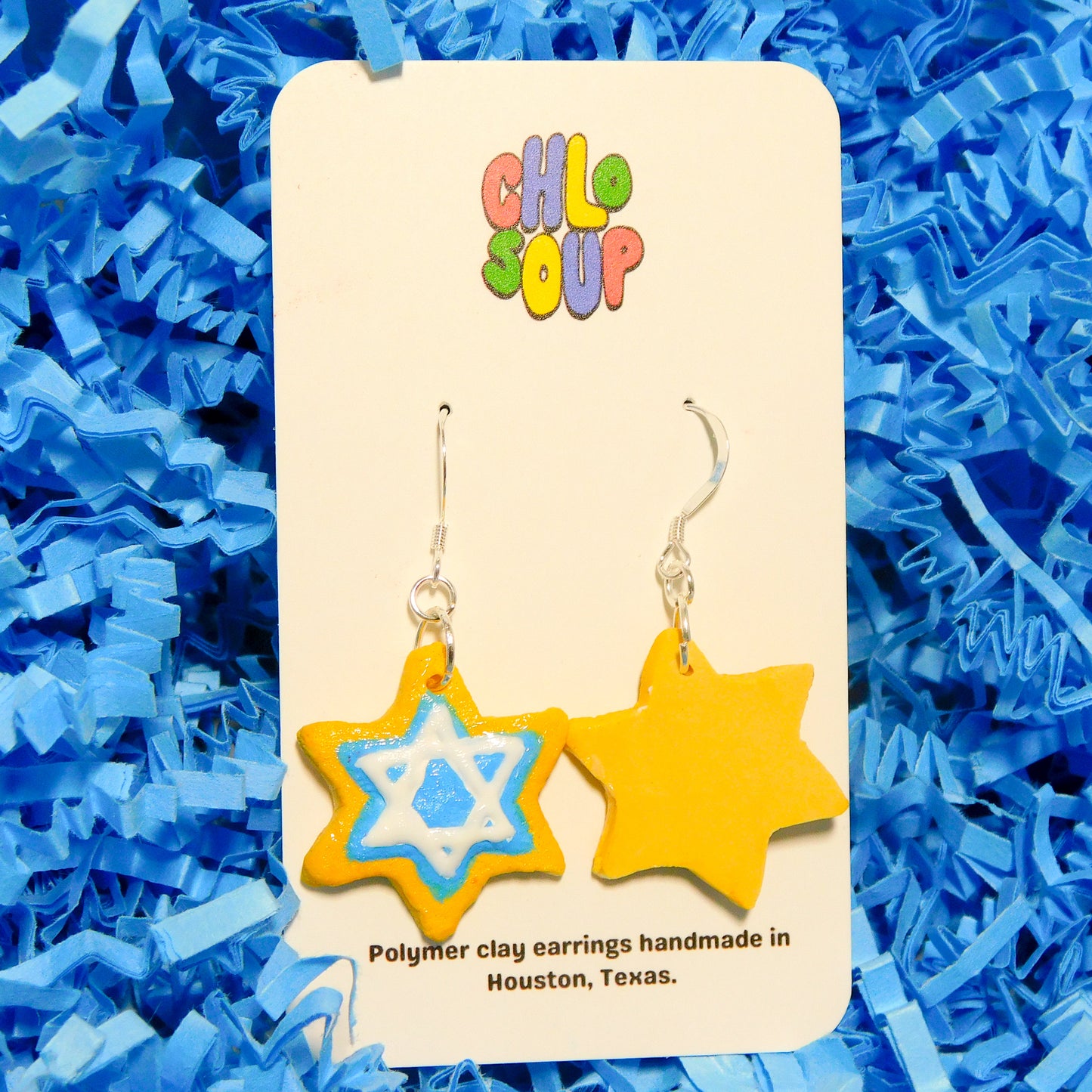 Star of David Sugar Cookie Earrings
