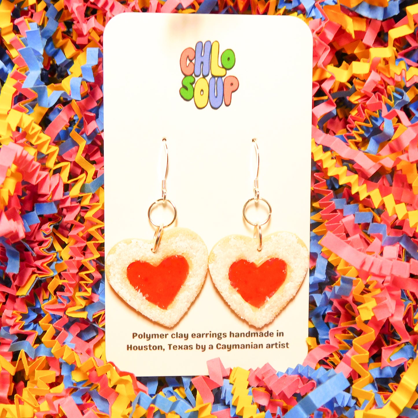 Heart Shaped Jam Cookie Earrings