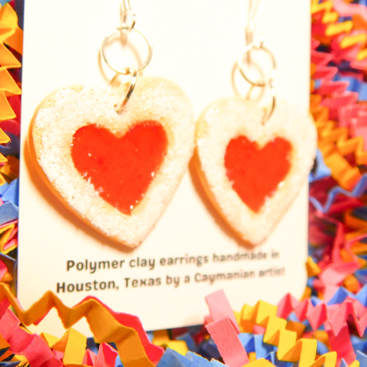 Heart Shaped Jam Cookie Earrings