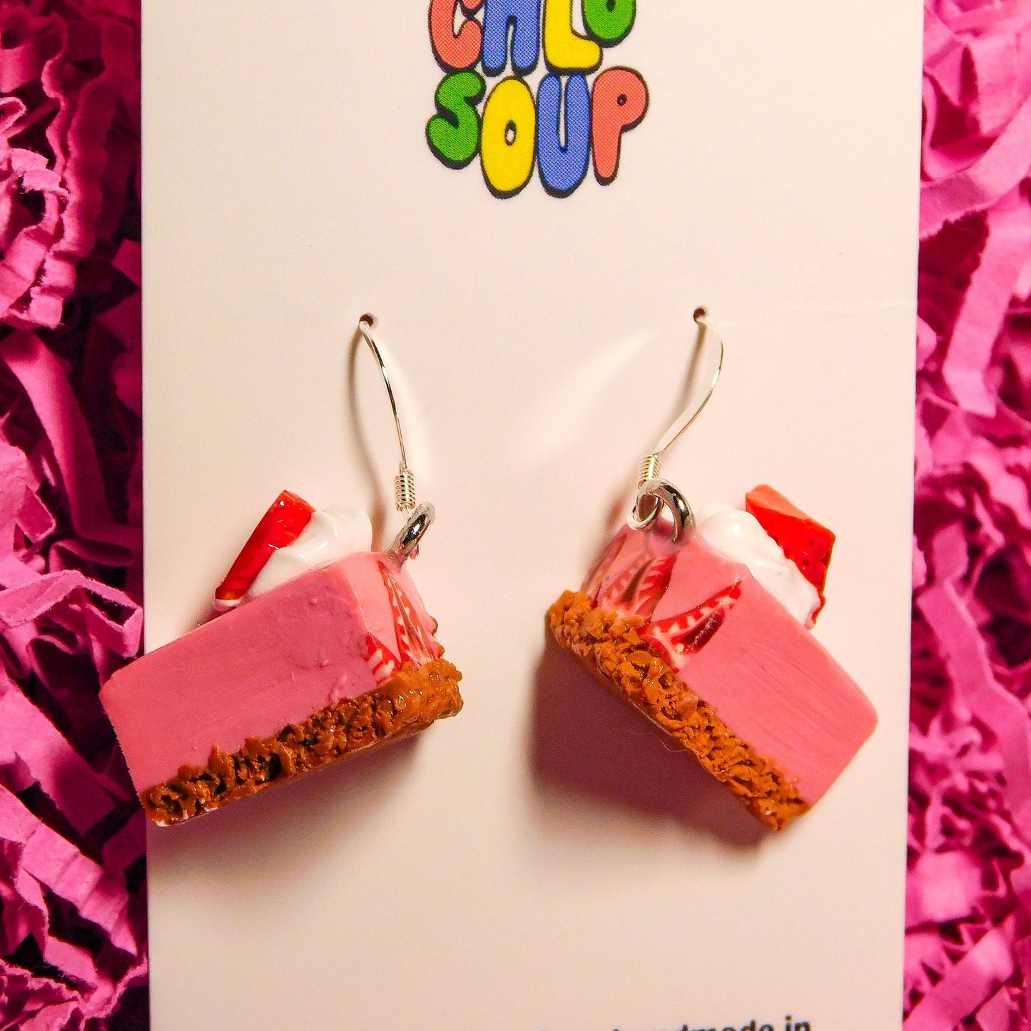 Strawberry Cheesecake Earrings