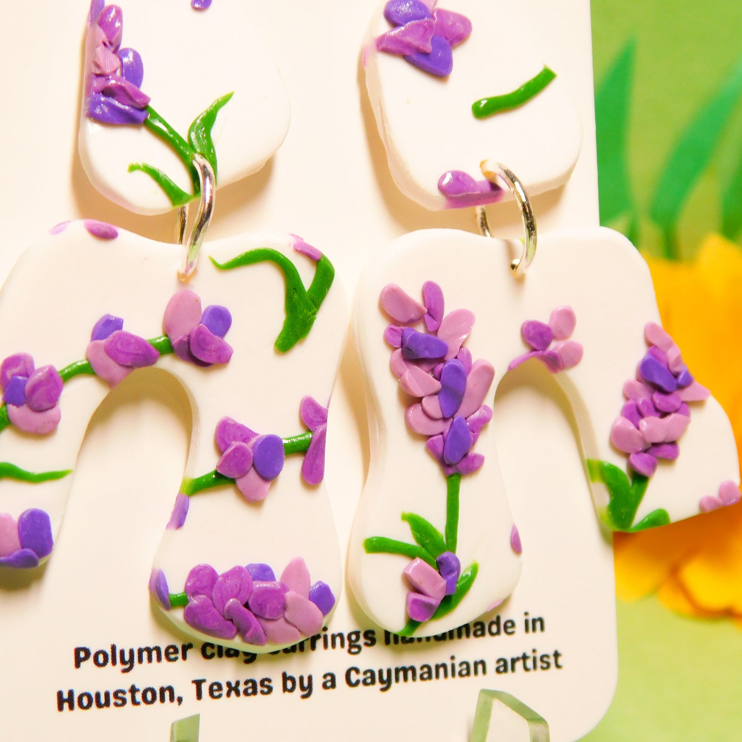 Lavender Slab Earrings