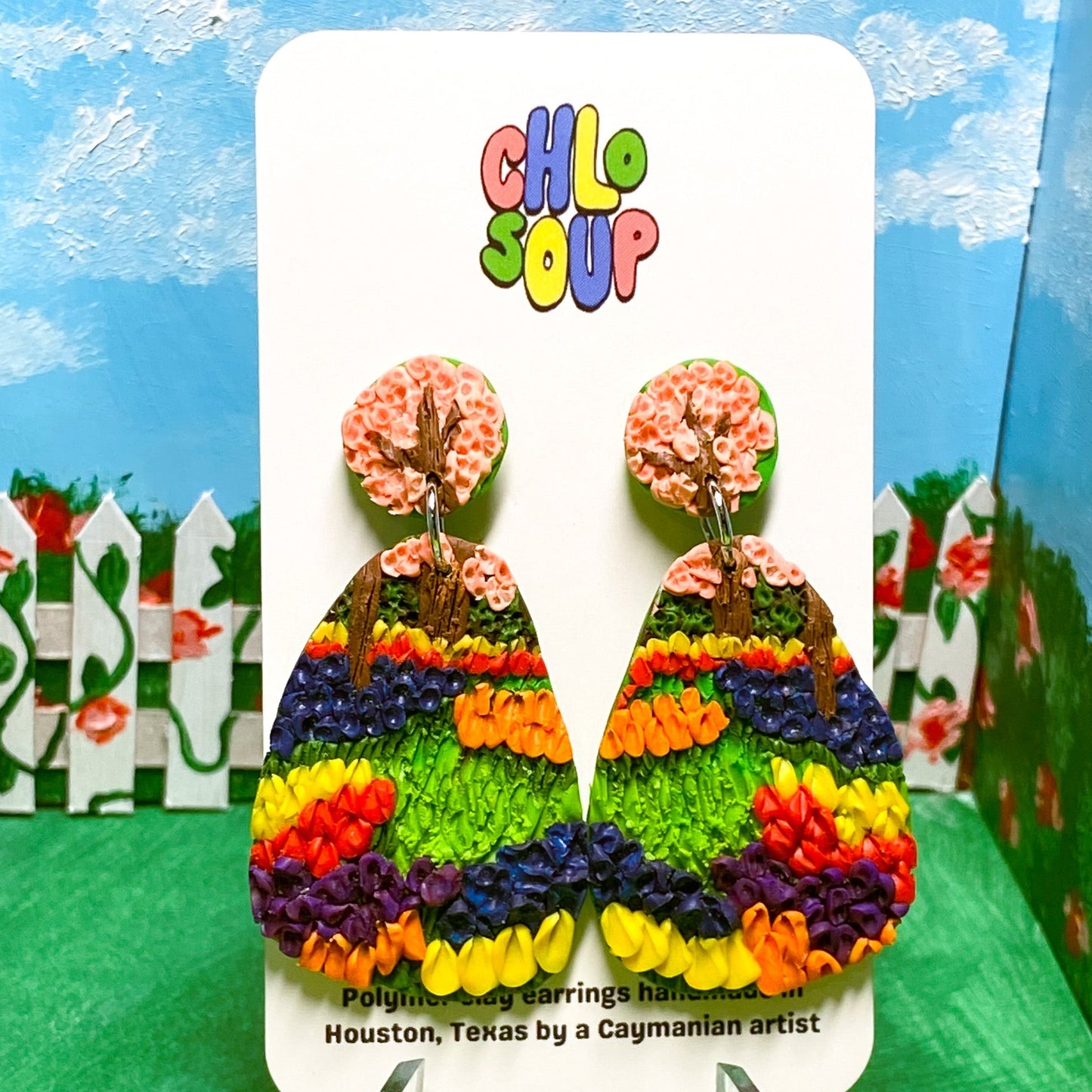 Teardrop Flower Field Earrings