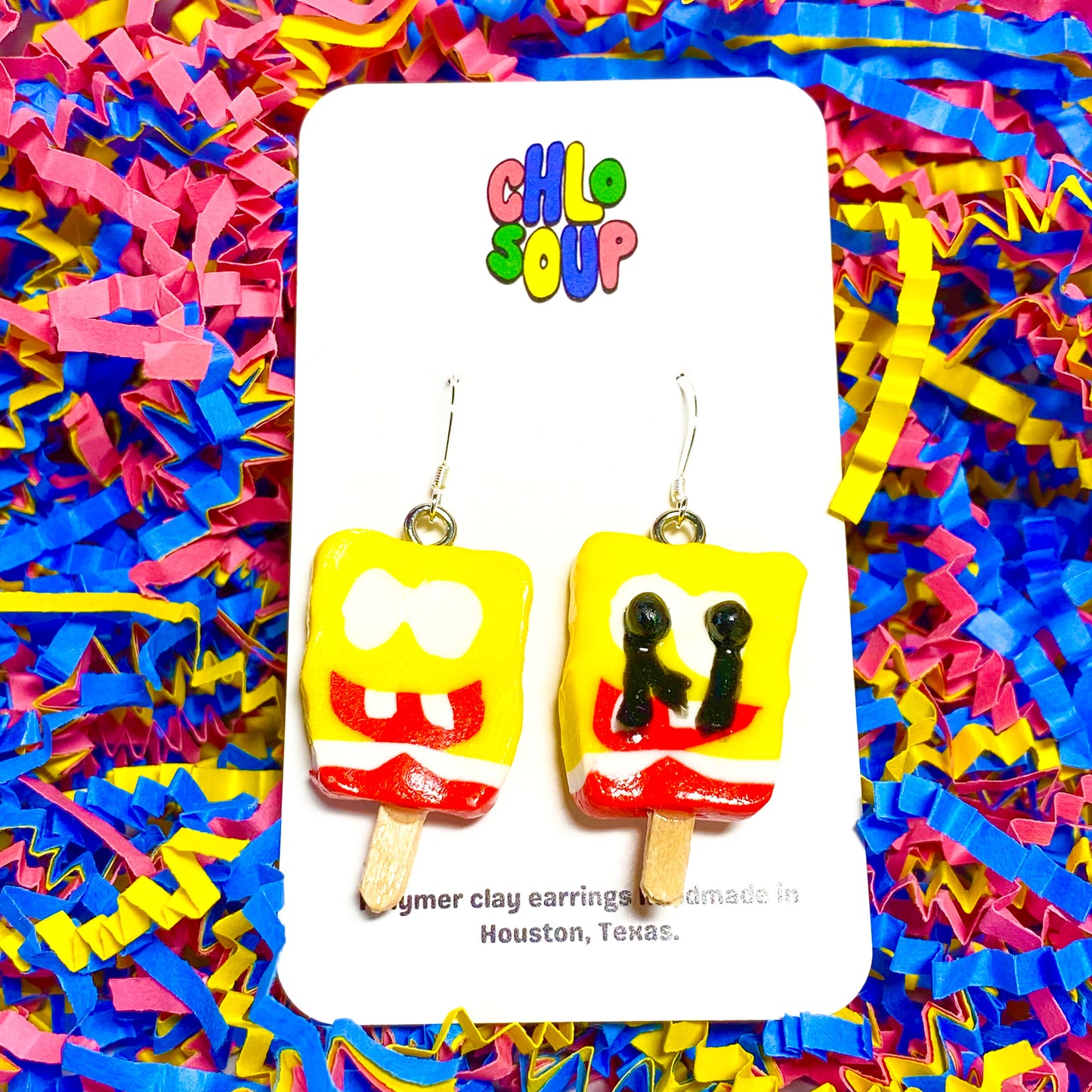 Cursed Sponge Ice Cream Pop Earrings