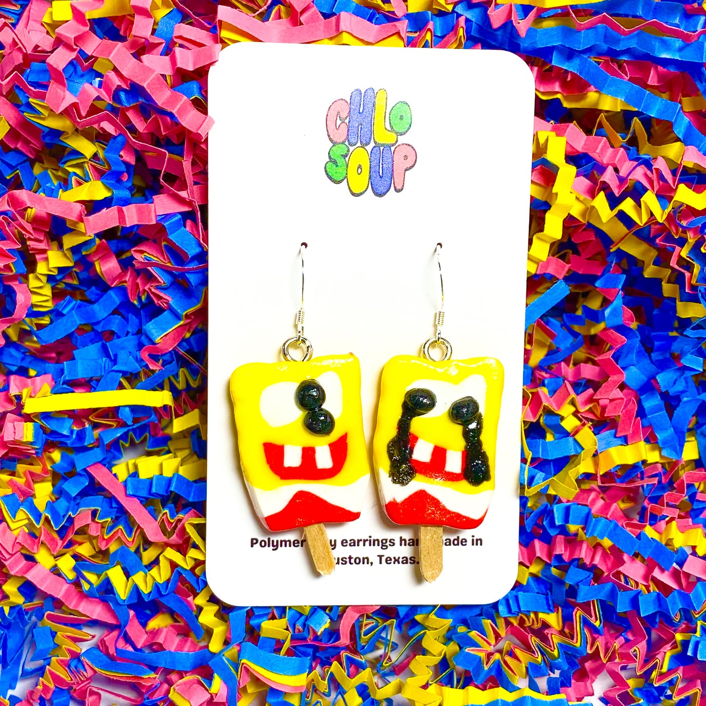 Cursed Sponge Ice Cream Pop Earrings