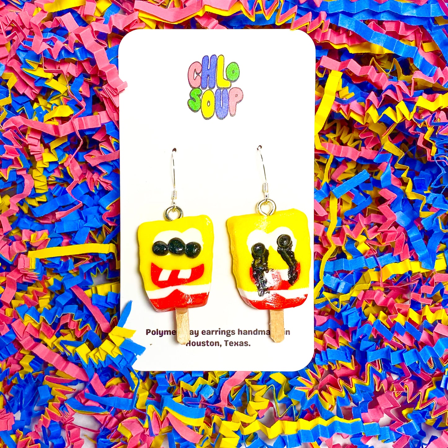 Cursed Sponge Ice Cream Pop Earrings
