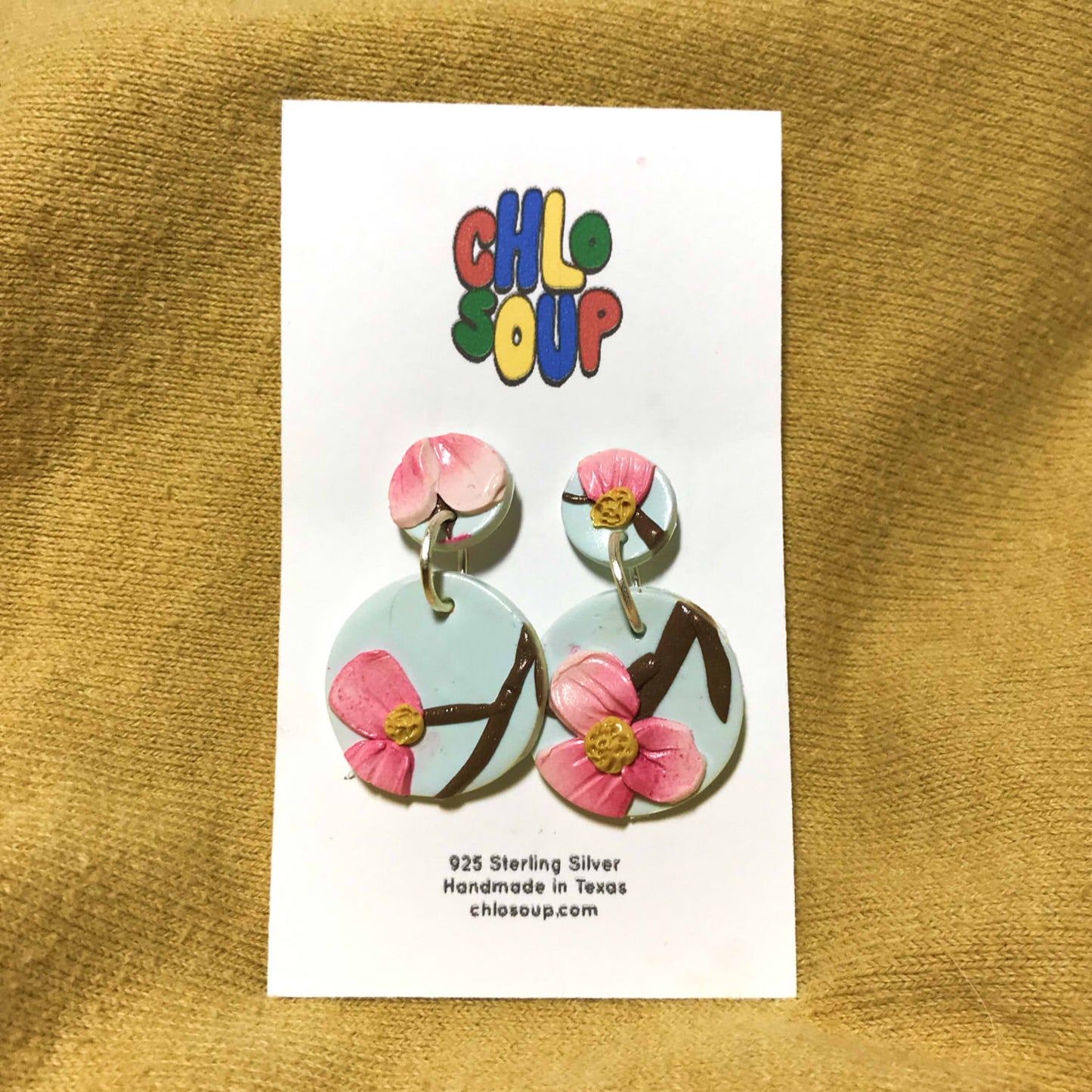 Cherry Blossom Slab Earrings