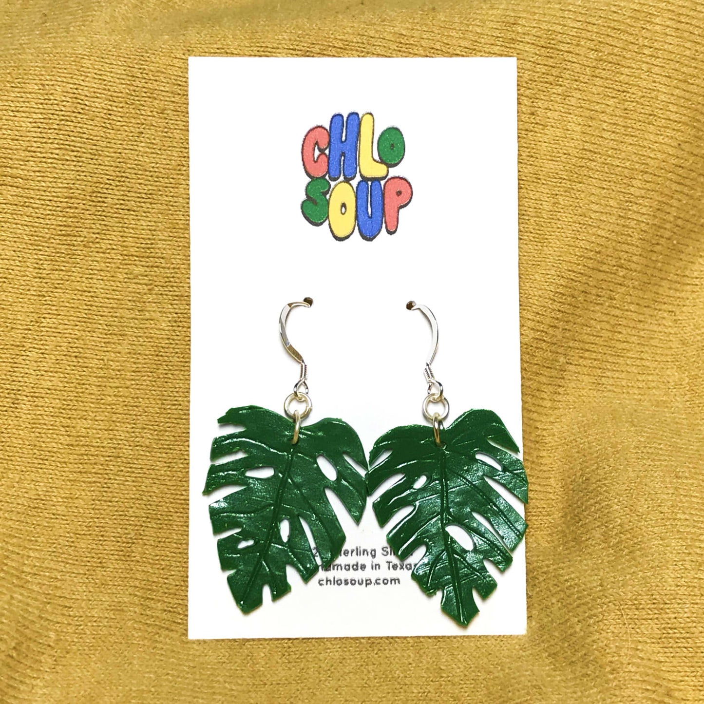 Monstera Leaf Earrings