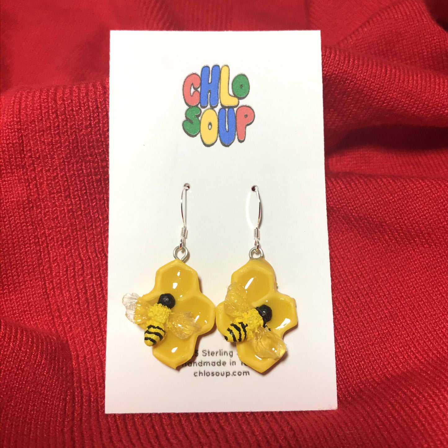 4 Comb Honeycomb Earrings